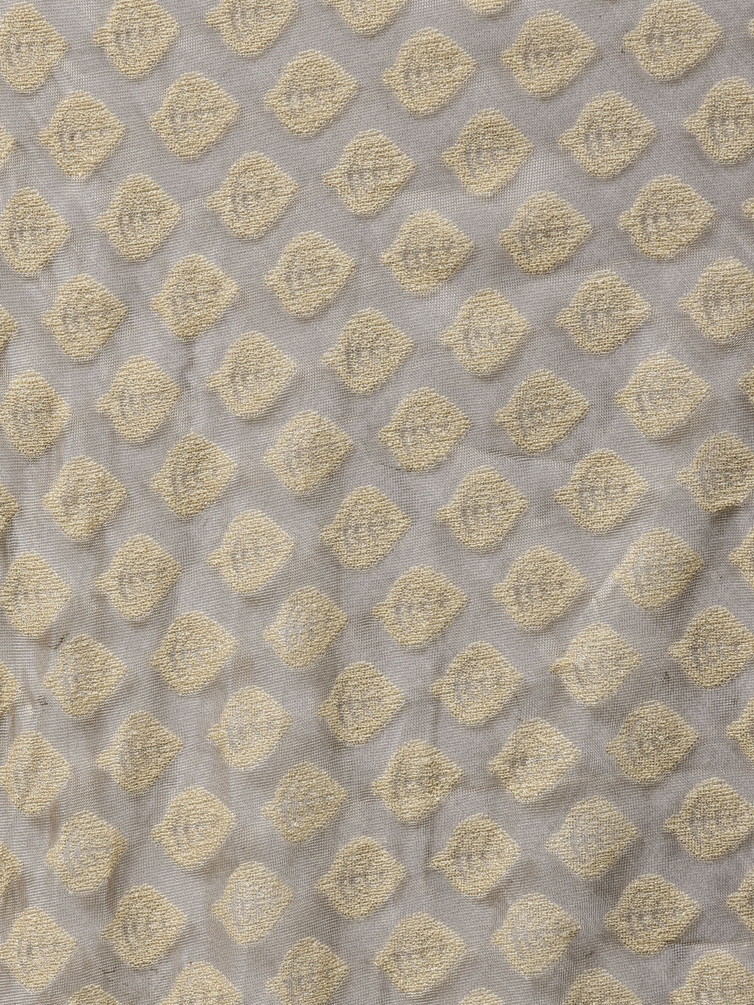 Made to Measure Navy Woven Embroidered Anarkali Set with Contrast Banarasi Dupatta