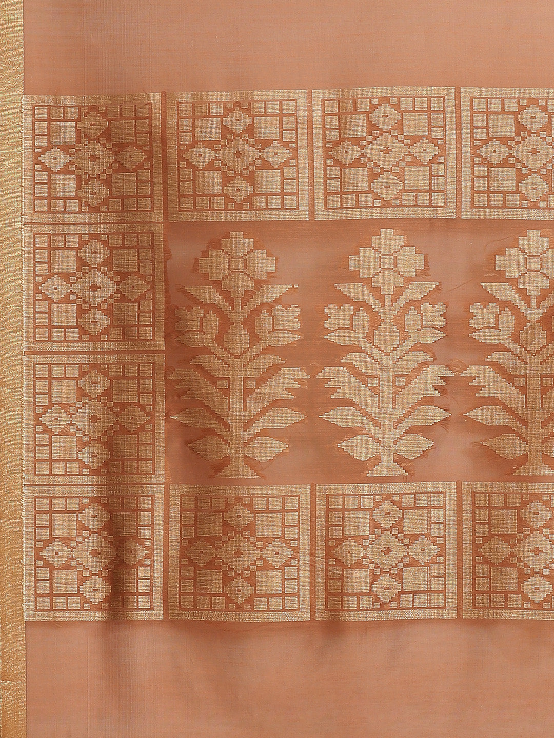 Banarasi Heritage Jute Silk Saree with Striking Floral Motifs & matching Belt