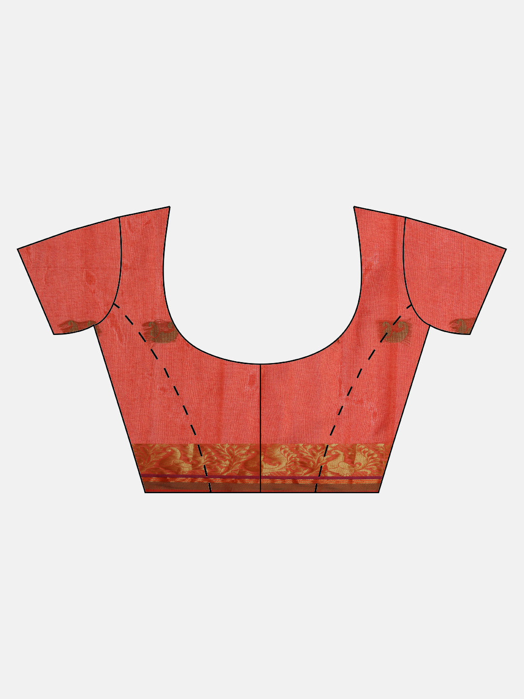 Chanderi Silk Saree with Zari Woven Peacock Pattern