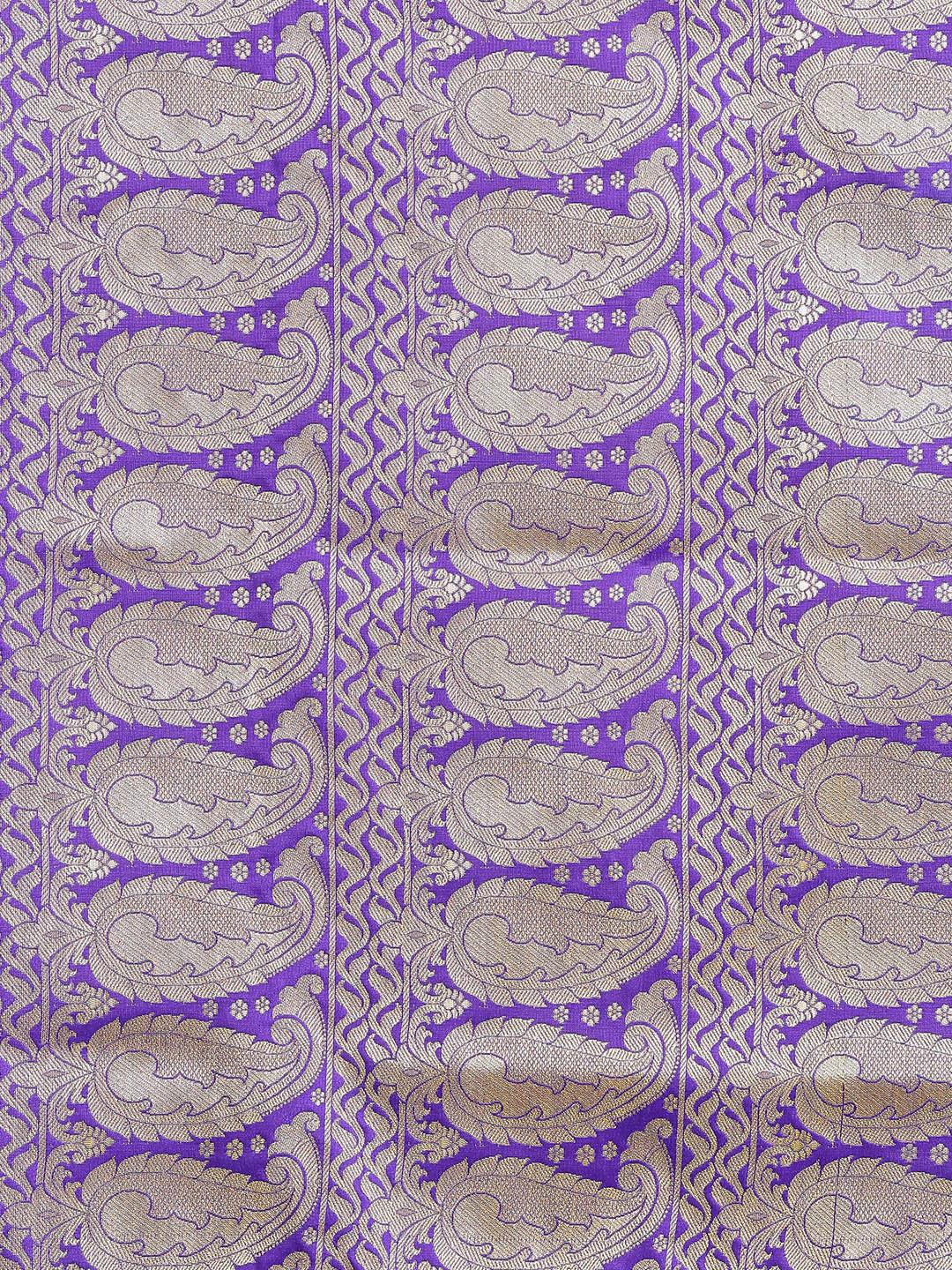 Two-toned Banarasi Silk Saree with Paisley Motifs