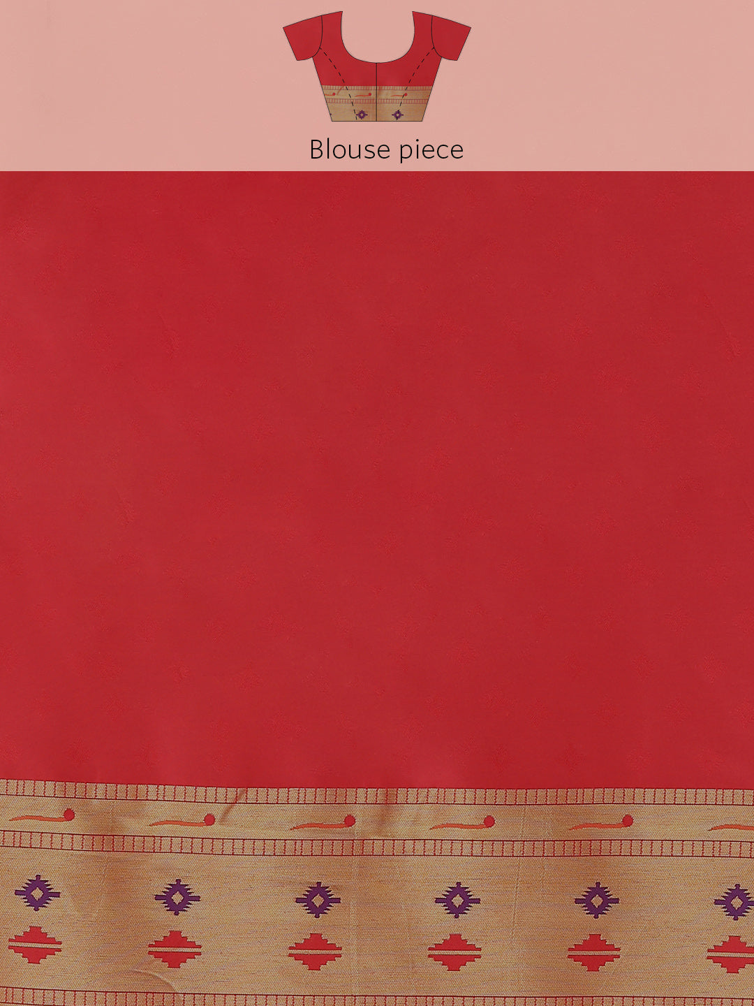 Red Zari Handwoven Paithani Silk Saree with Meenakari Peacock Motifs