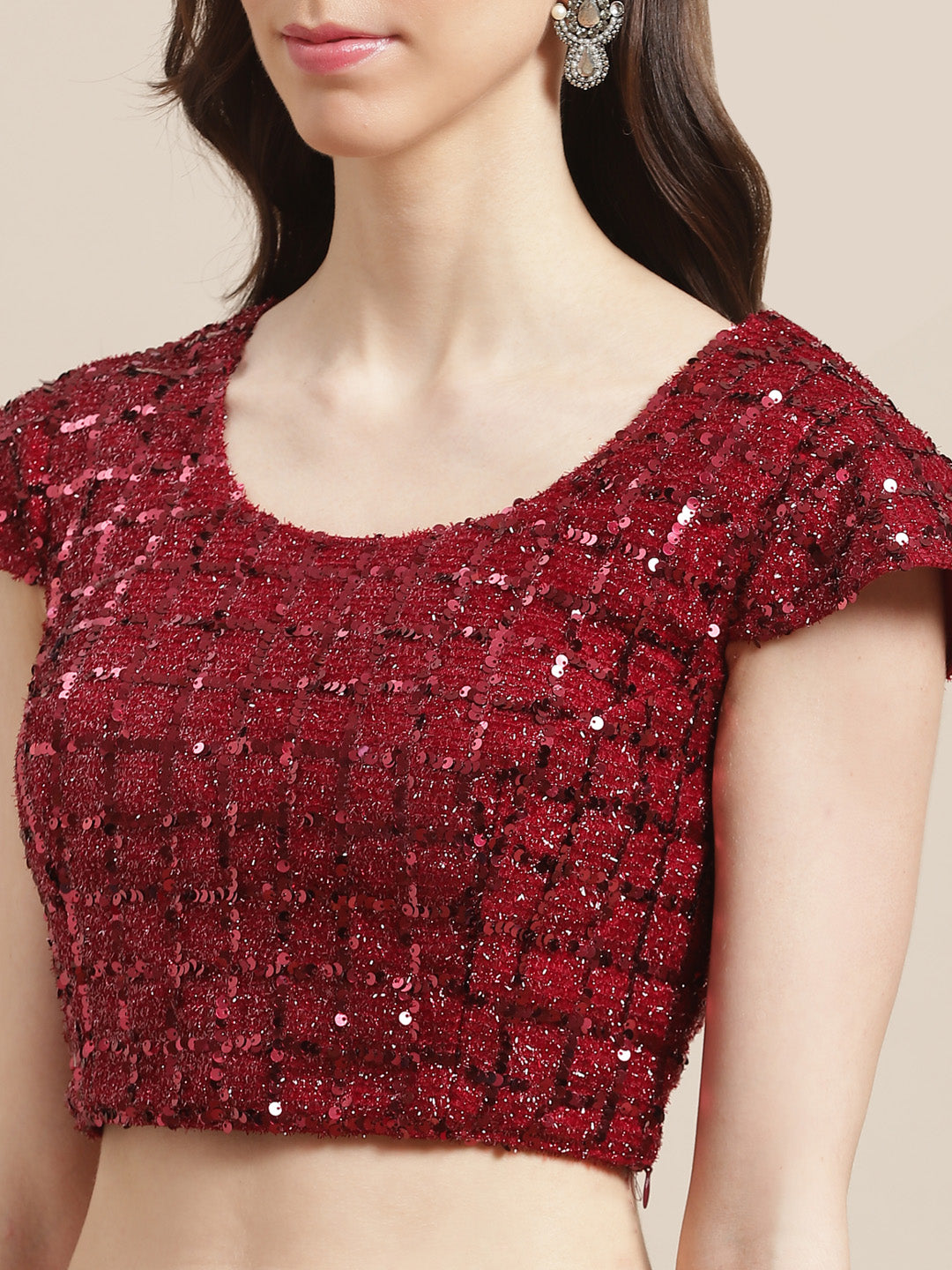 Ruffled Romantic Details Saree with Festive Layering & Bling SequenceEmbroidery Blouse