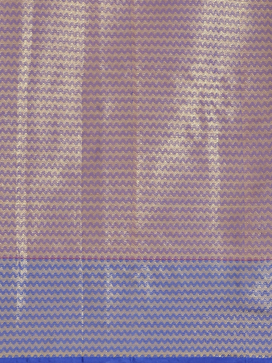 Rose Pink Handloom Chanderi Saree with Paisleys Weaving & Contrast Purple Border, Blouse