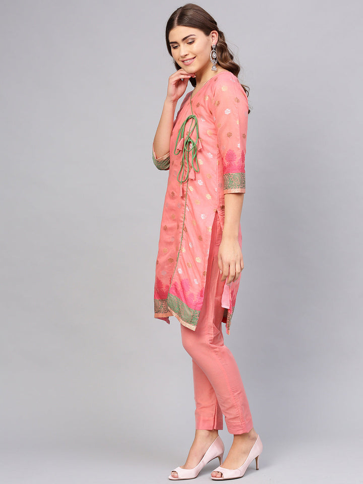 Banarasi Handloom Dress Material with Zari Resham Weaving