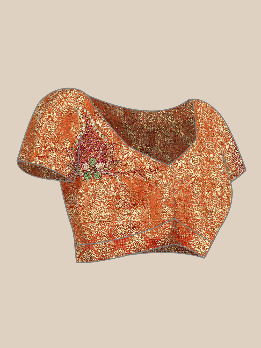 Burgundy Brocade Banarasi Golden Weaving Embellished TraditionalSaree