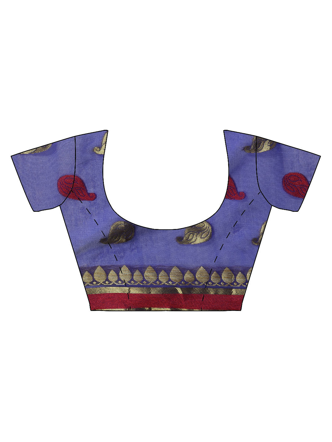 Chanderi Silk Saree with Zari Resham Woven Paisleys