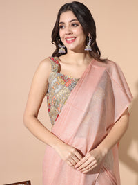 Chhabra 555 Pre-stitched Embellished Draped Saree With Multicolor Resham Embroidered Blouse & Purse