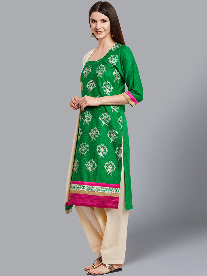 Cotton Suit dupatta with Tribal stick figure patterns