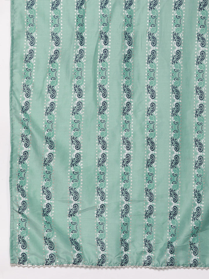 Pastel Indie Print Gota Embellishment Kurta Sharara Set