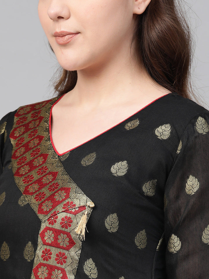Banarasi Handloom Dress Material with Zari Resham Weaving
