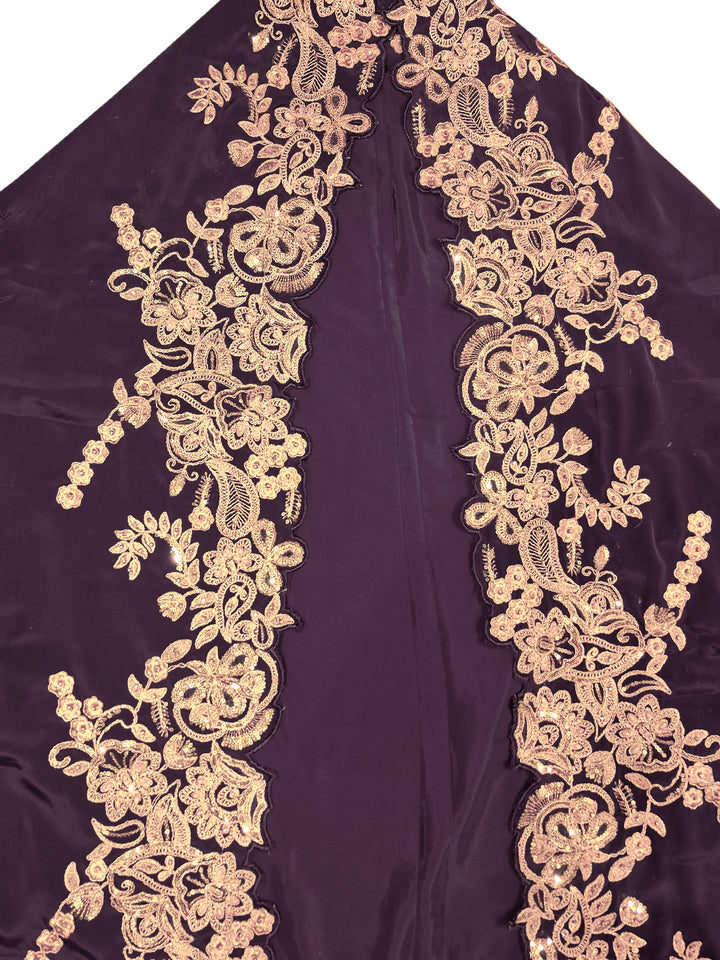 Zari Embroidery Indo-Western Set with Sequinned Shrug, Scalloping & Pleated Dhoti Skirt