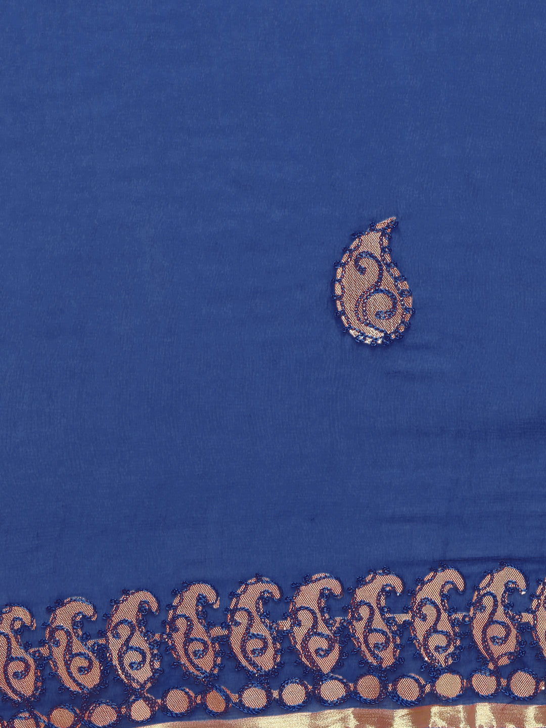 Resham Embroidered Chiffon Saree With Gotta Patti Paisley Motifs