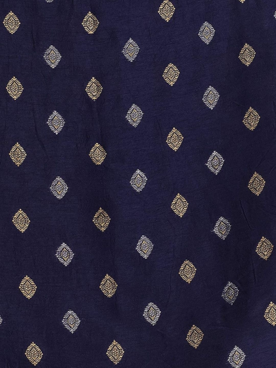 Resham and Gotta Patti Embroidered Chiffon Navy Blue Saree