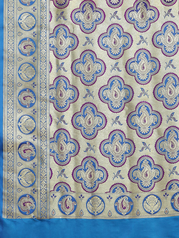 Burgundy Handloom Silk Saree With Embellished Heavy Zari Weaves