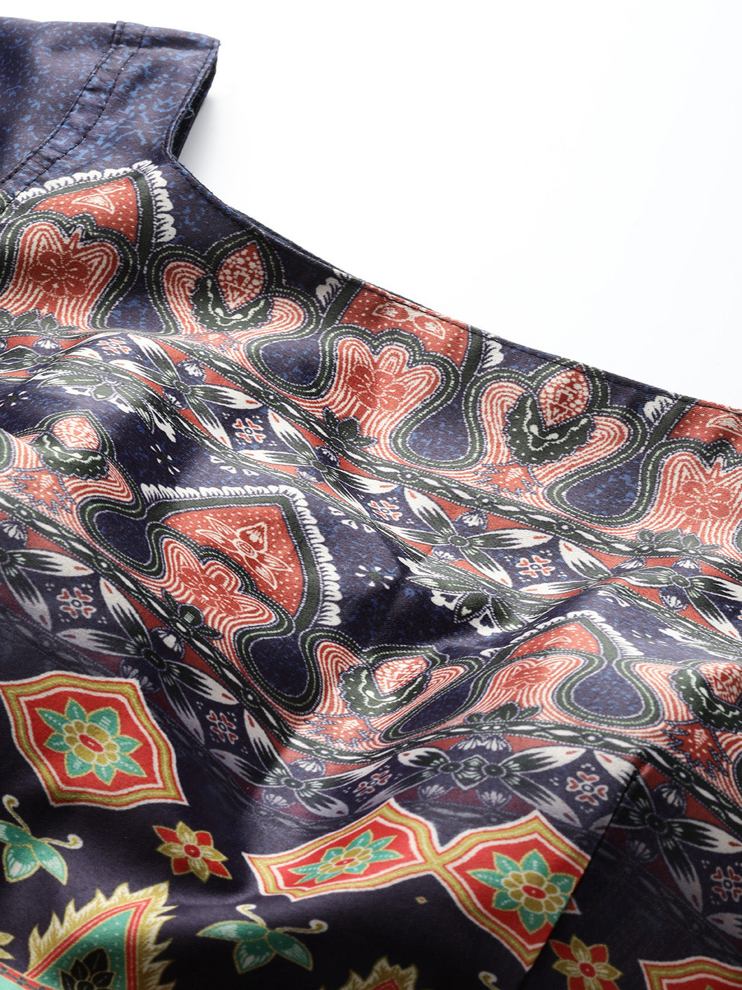 Semi-stitched Digital Print Lehenga Set with floral Motifs