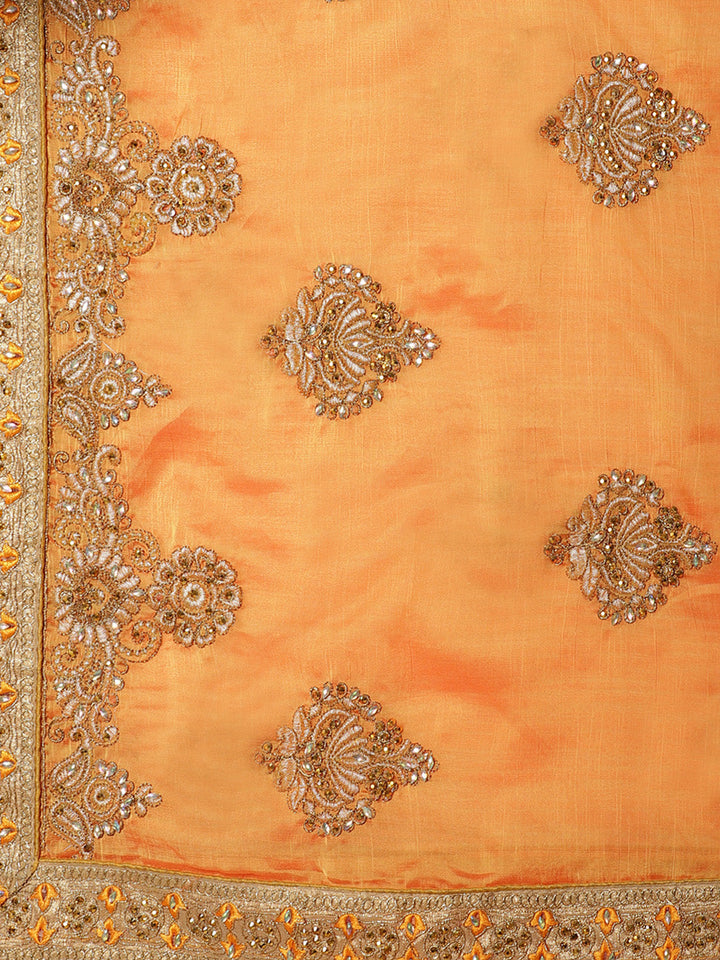 Chiffon Embellished Saree with Resham Embroidery