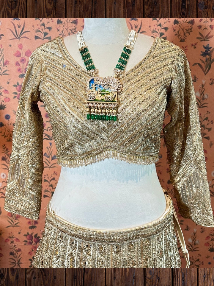 Golden Mirage Embellished Lehenga Ensemble