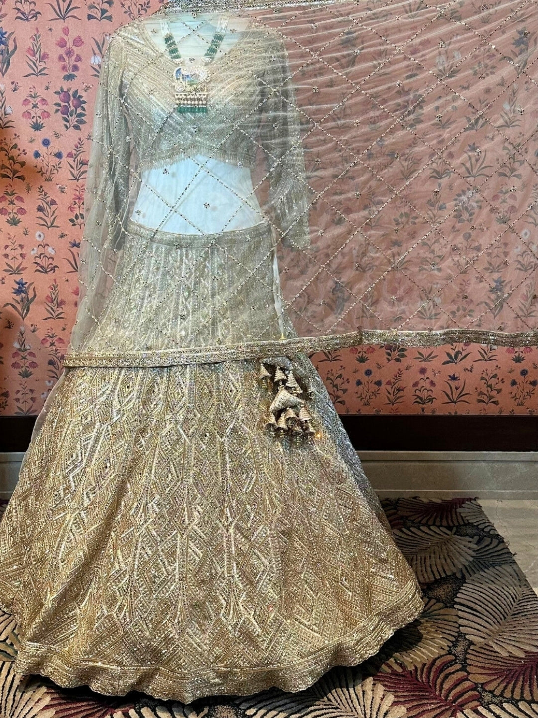 Golden Mirage Embellished Lehenga Ensemble