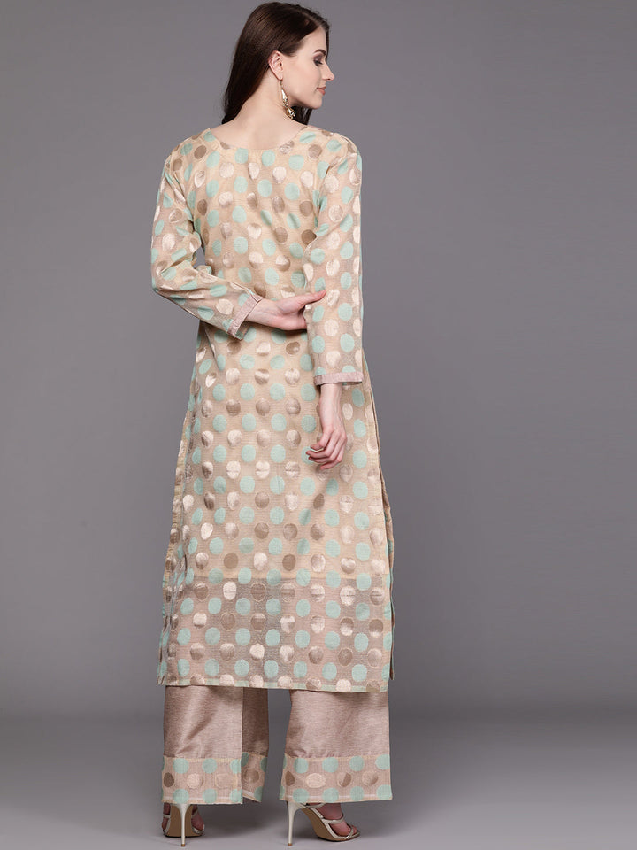 Chanderi Kurta Pallazo Set with Resham Weaving