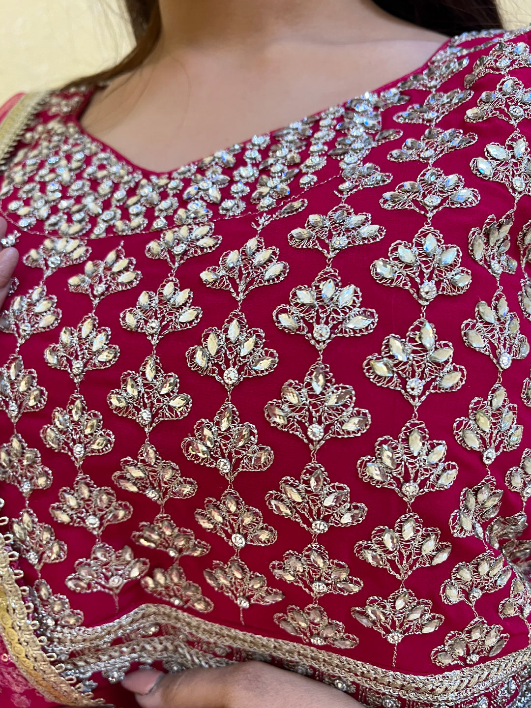 Made to Measure Bright Zari and Sequin Embroidered Flared Lehenga Set
