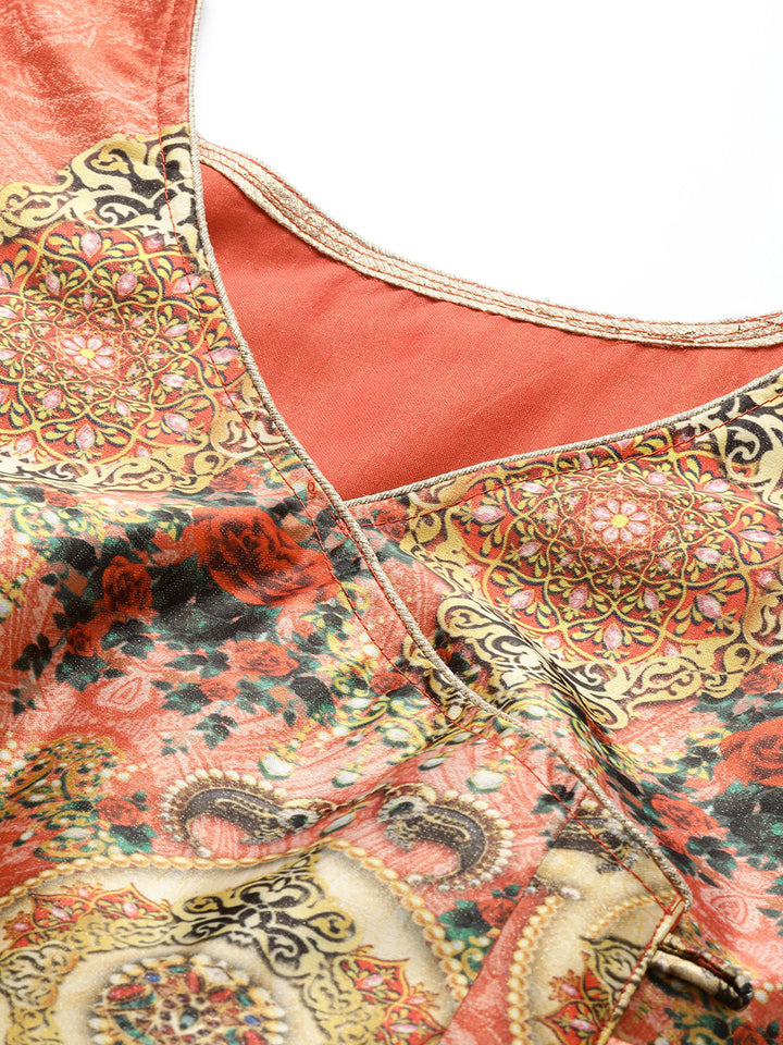 Semi-stitched Digital Print Lehenga Set