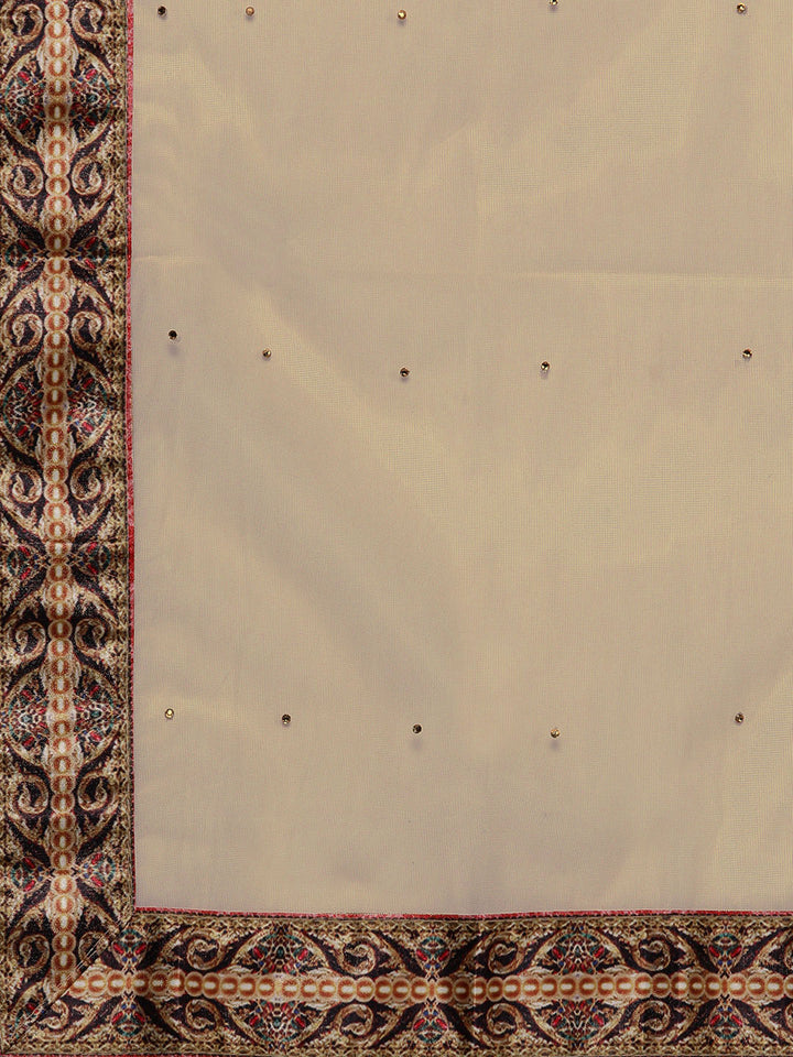 Semi-stitched Digital Print Lehenga Set