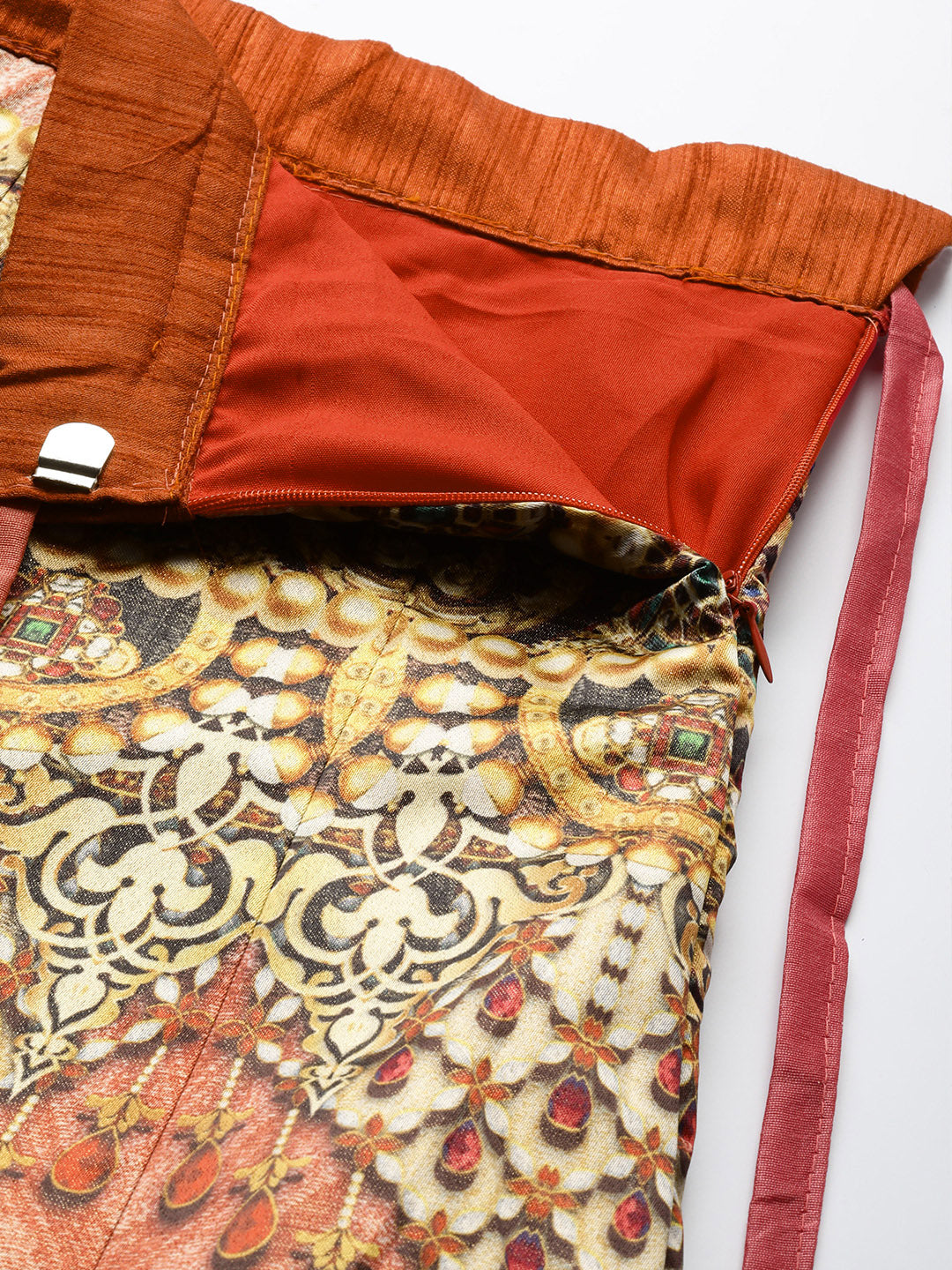 Semi-stitched Digital Print Lehenga Set