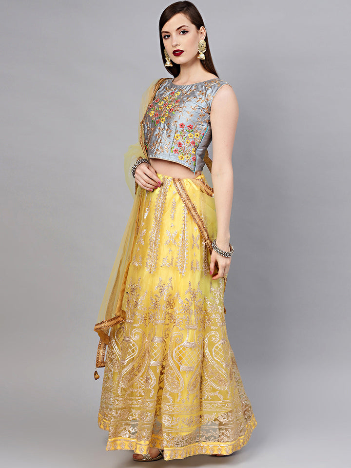 Resham Embroidered Lehenga Choli with Gota Work