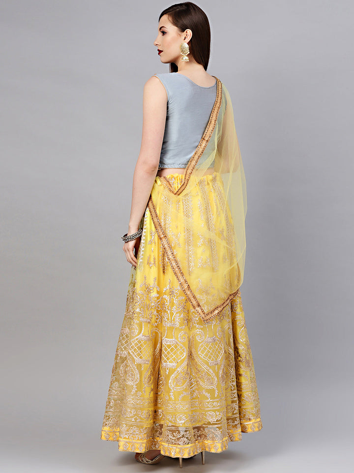 Resham Embroidered Lehenga Choli with Gota Work