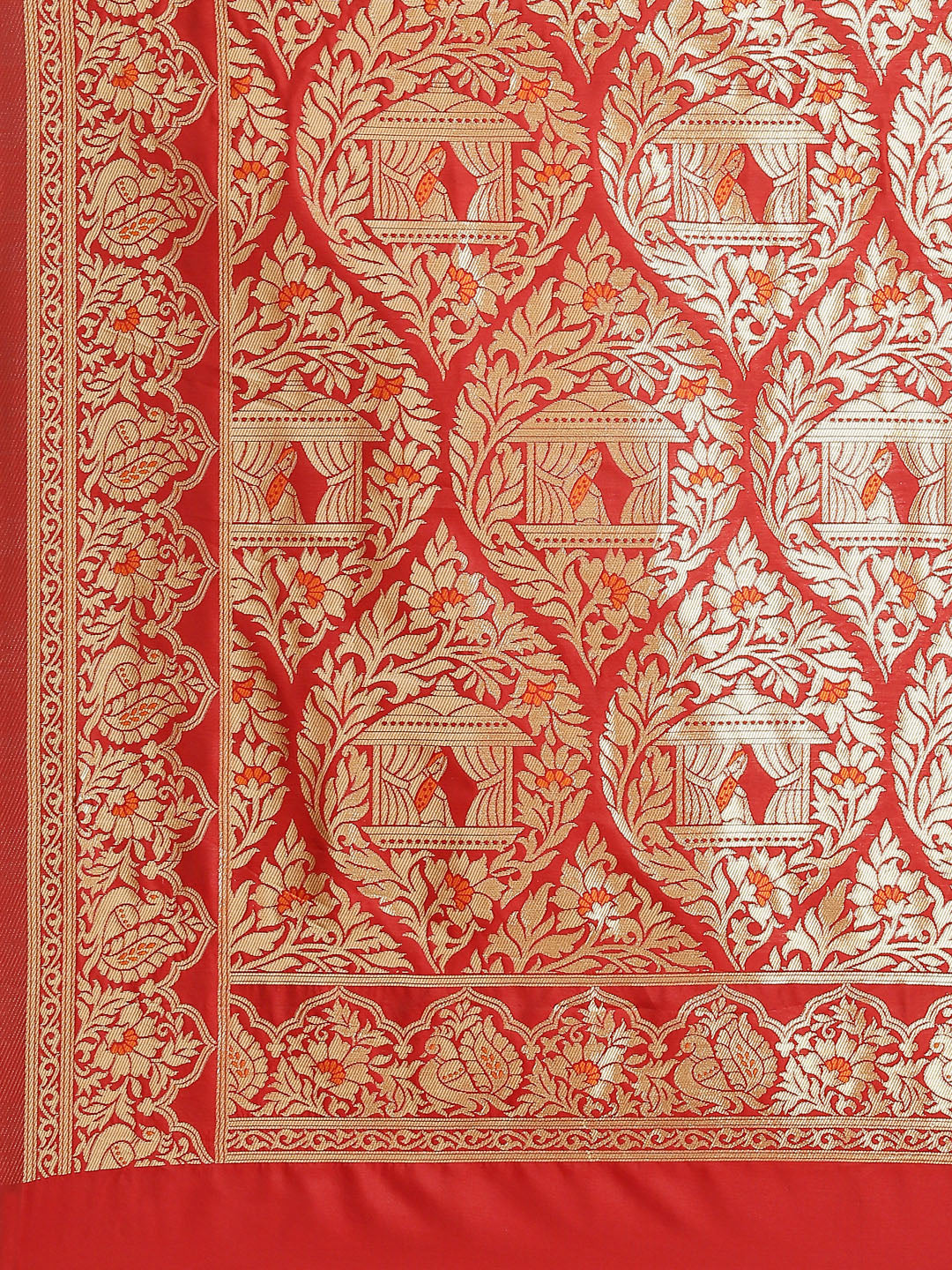 Ombre Resham & Zari weaving Saree with Wedding Procession Doli Motifs
