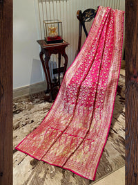 Pink Banarasi Silk Saree