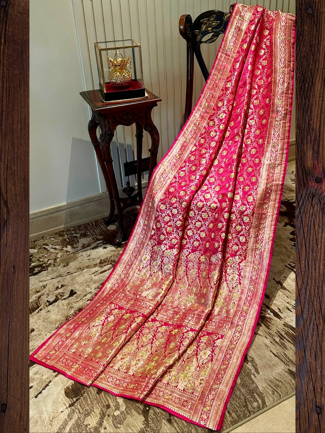 Pink Banarasi Silk Saree