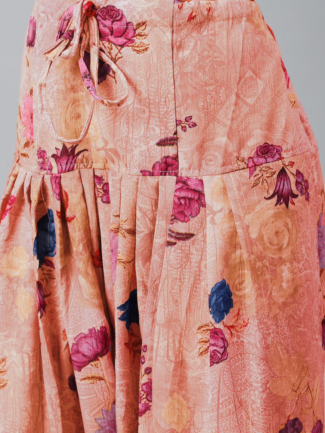 Pastel Digital Floral Print Dress Material with Chiffon Printed Dupatta