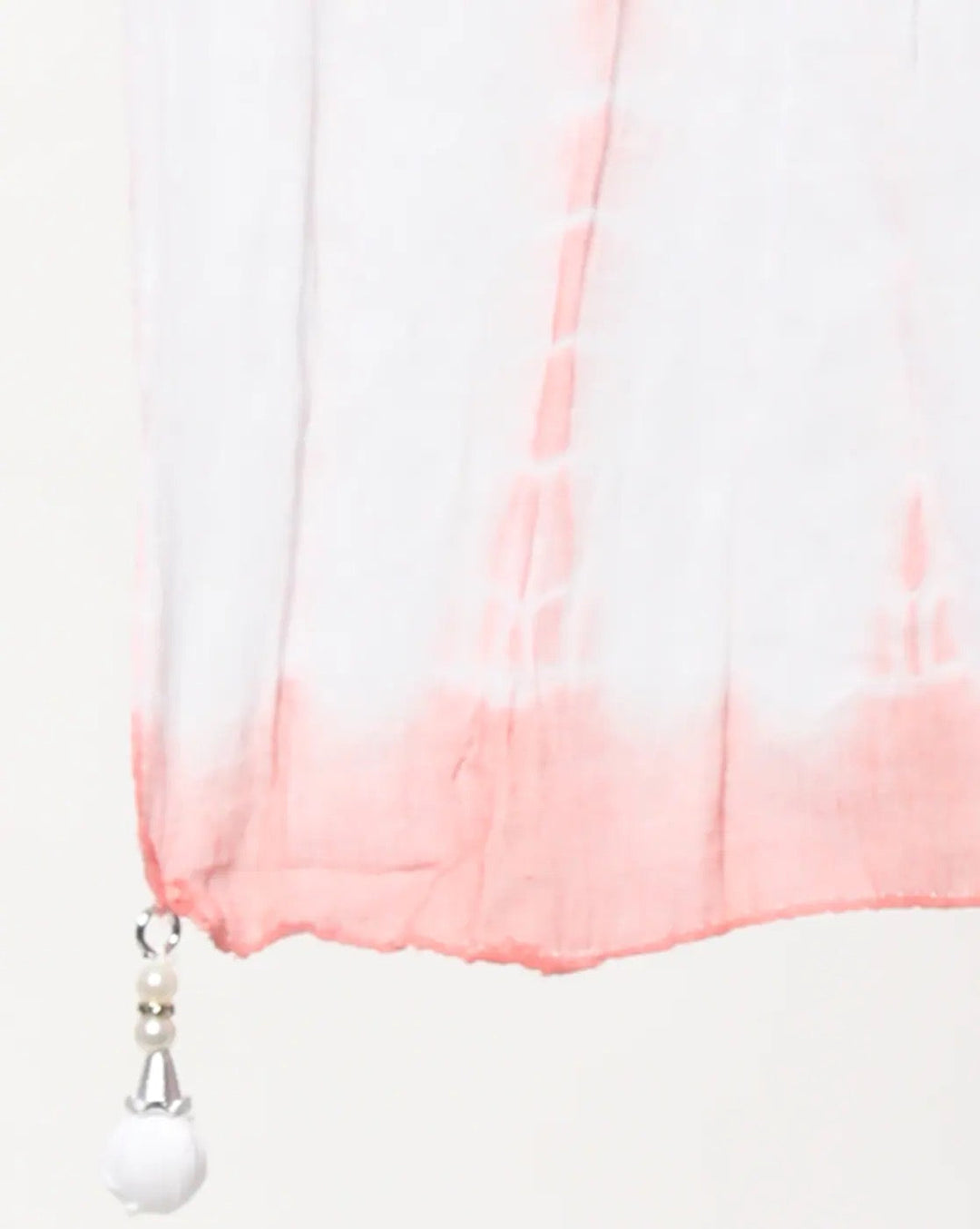 Ikat Inspired Printed Anarkali Set With Chiffon Tie and Dye Dupatta