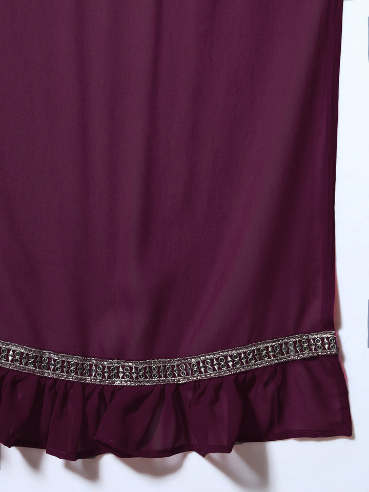 Nyraa Kurta Set with Afghan Harem Pants & Draped dupatta