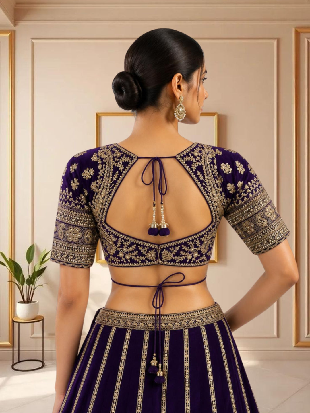 Georgette Lehenga Choli with Heavy Zari & Sequin Paisley Embroidery & Floral Buti Dupatta