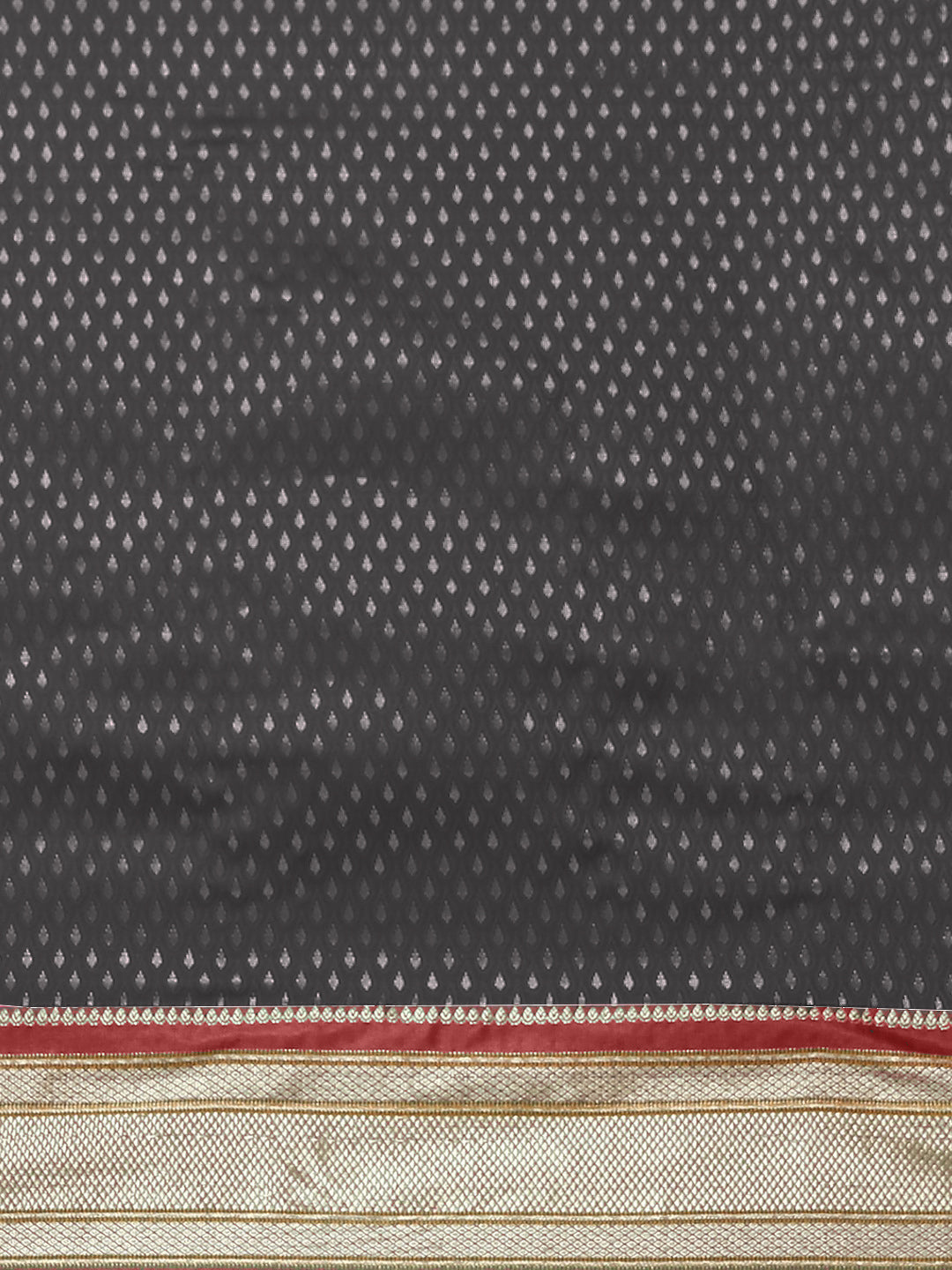 Grey Resham & Zari Jamdani Weaving Banarasi Handloom Silk Saree