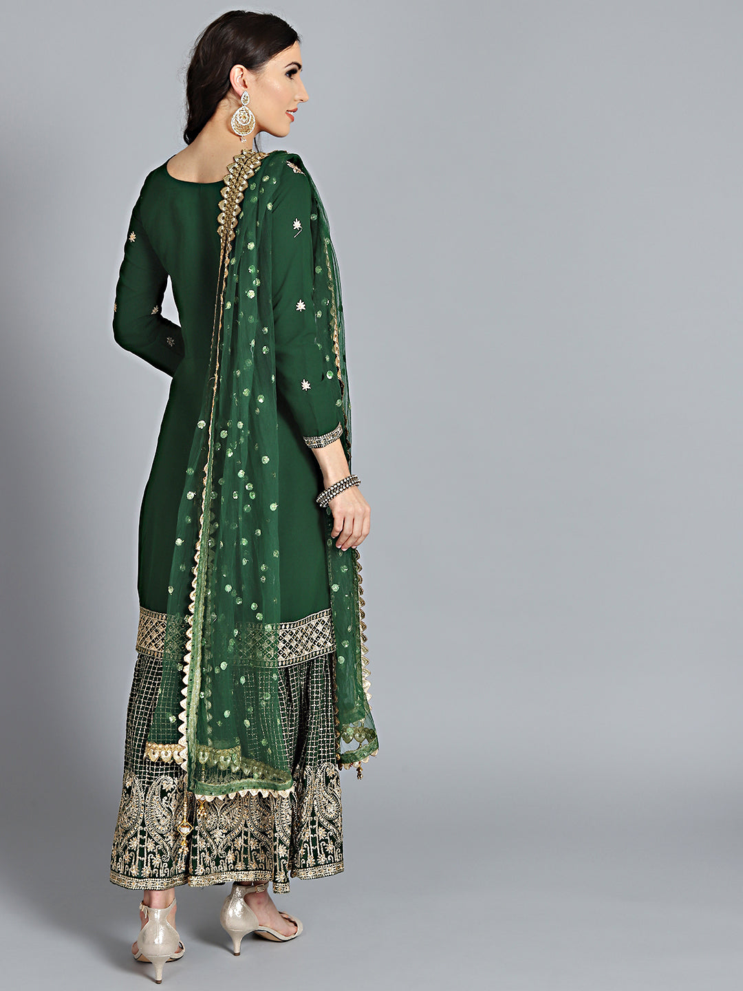 Resham and Zari Embroidered Sharara Kurta Set