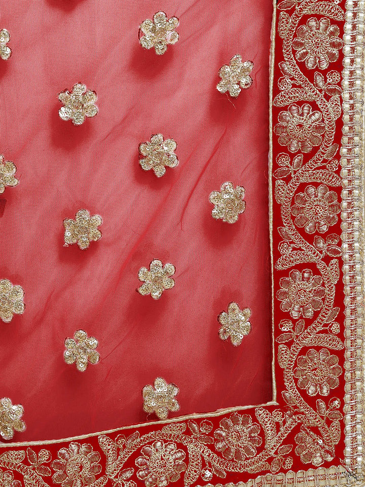 Maroon Velvet Heavy Embroidered Semi Stiched Lehanga Choli With Net Embroidered Dupatta