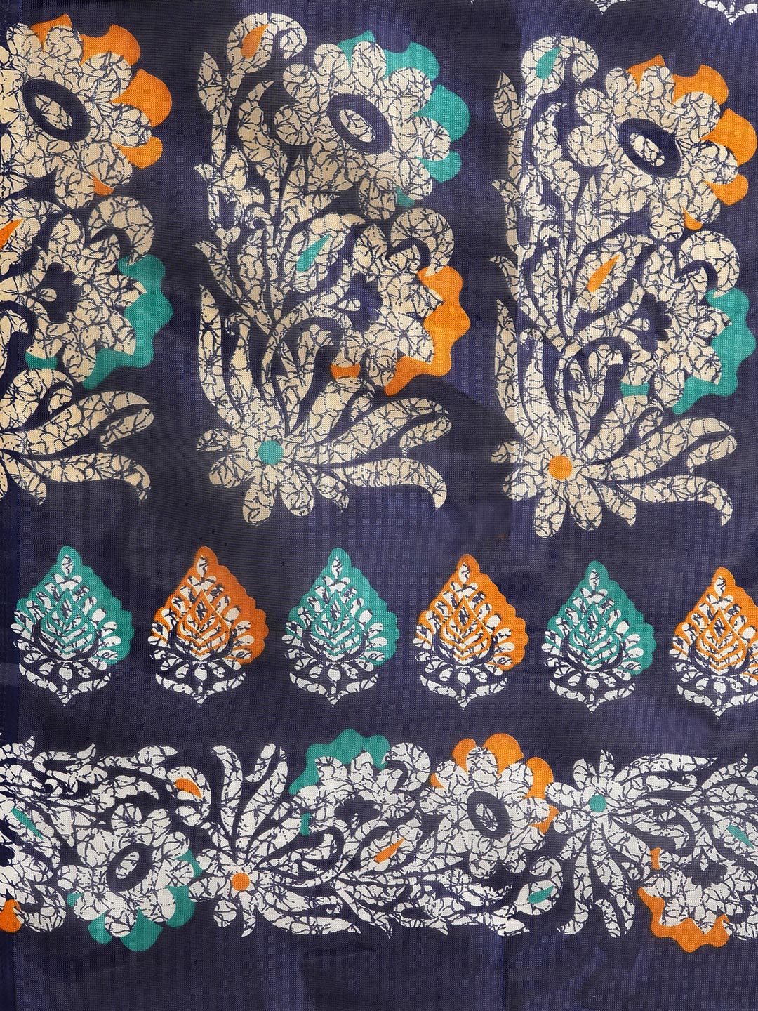 Bhagalpuri Silk Kalamkari Inspired Saree with Tie and Dye Pattern