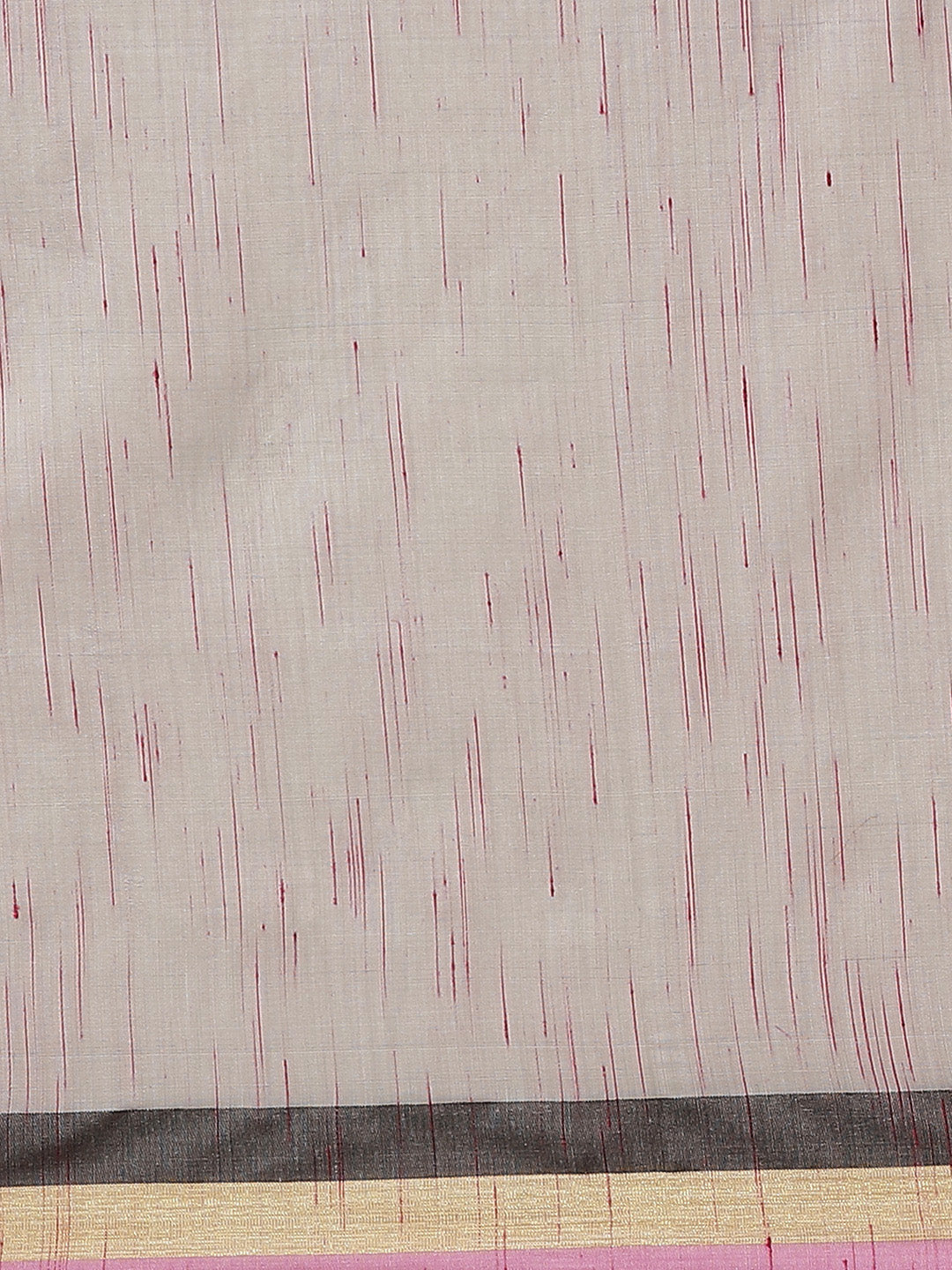 Grey Mangalagiri Jute Silk Saree with Colorblocked Contrast Color Striped Border & Pallu