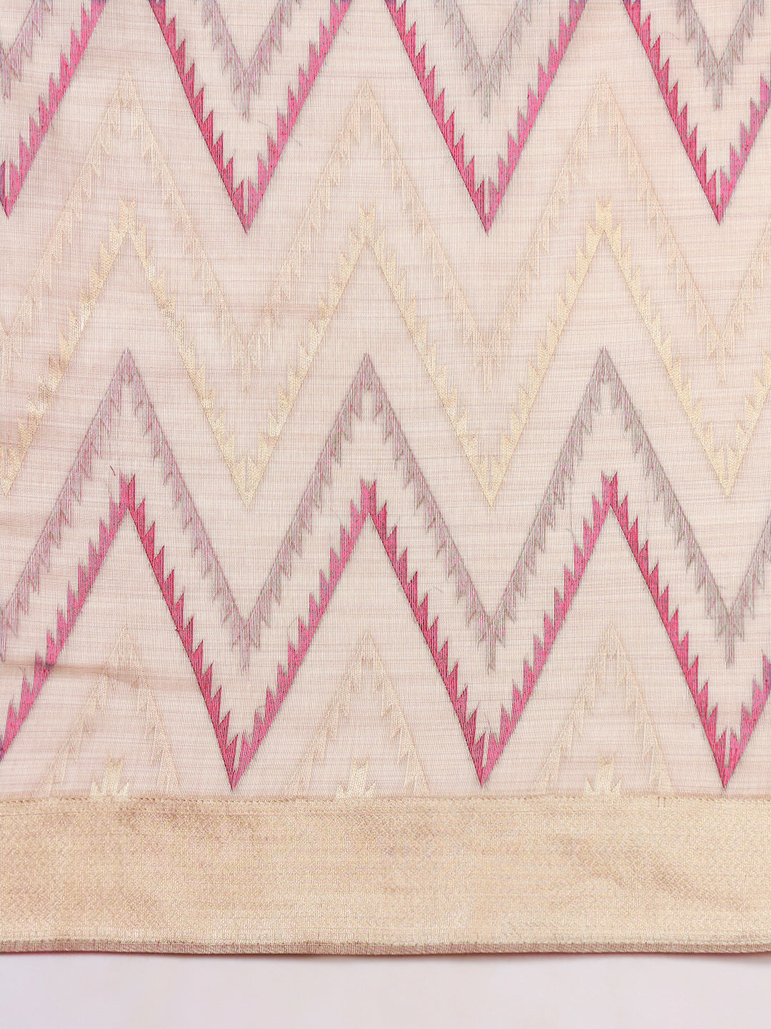 Ageless Traditional Banarasi Chanderi Jute Cotton Saree with Meenakari Resham Weaving