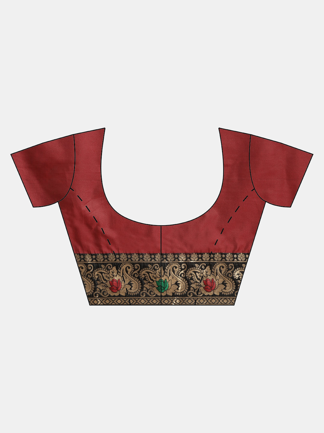 Banarasi Handloom Silk Meenakari Saree with Jhalar