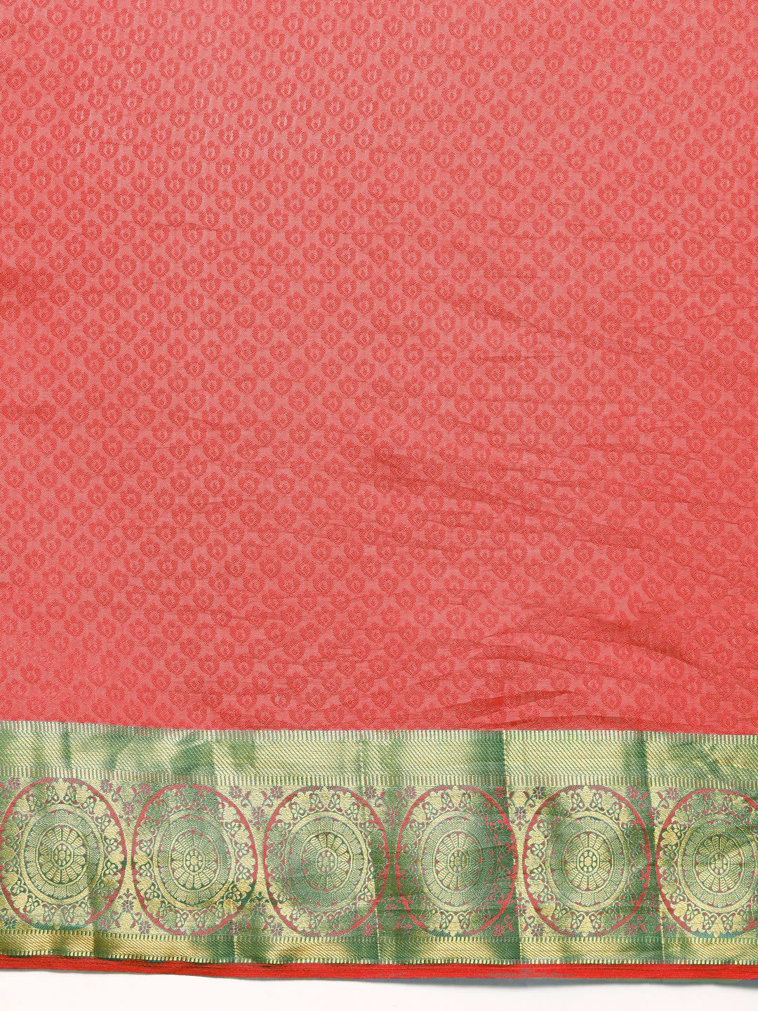 Resham Self Woven Traditional Silk Saree with Gold Zari Border
