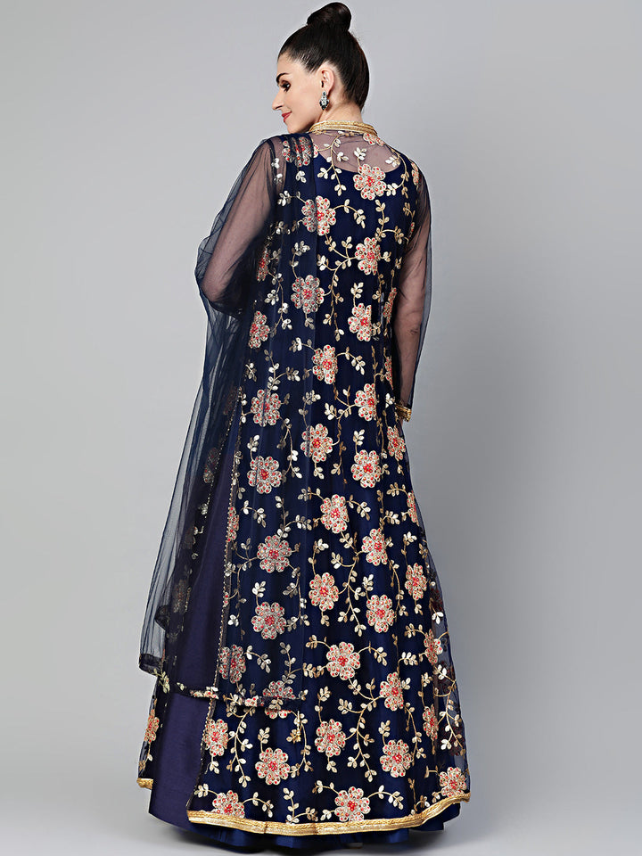Three Piece Embroidered Jacket style Cocktail gown