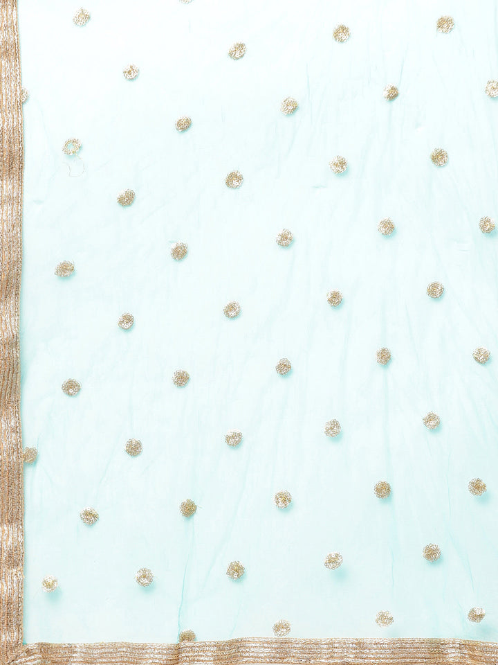 Banarasi Silk Crop Top Lehenga with Kundan Work