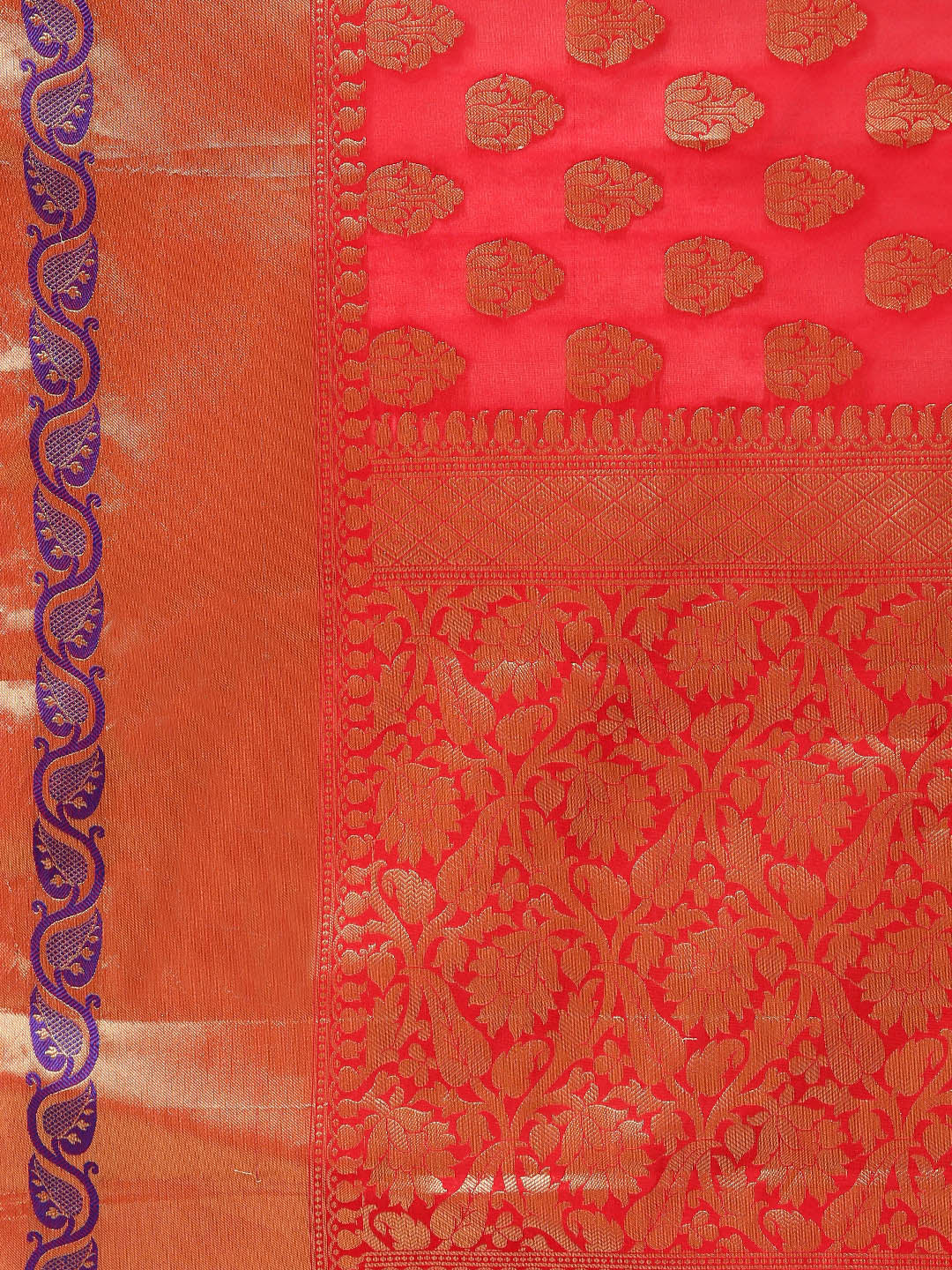 Chanderi Silk Banarasi Saree with Broad Zari Meenakari Border
