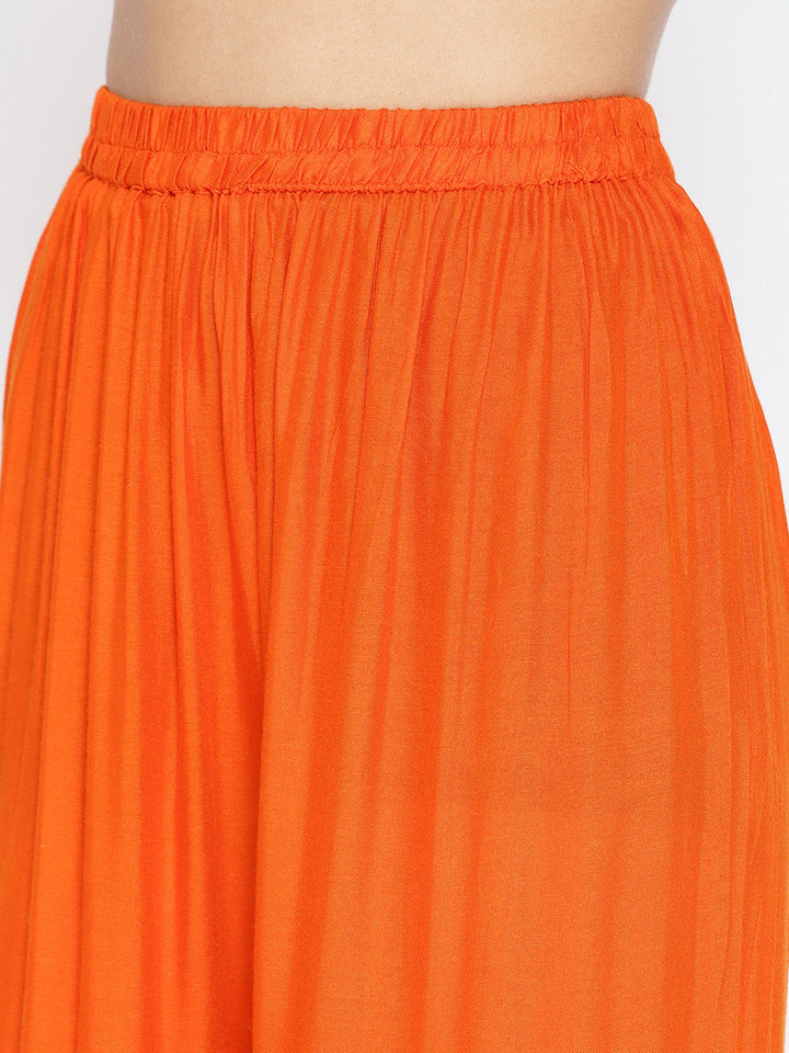 Gota Patti Embroidered Kurta Set with Striped Sharara