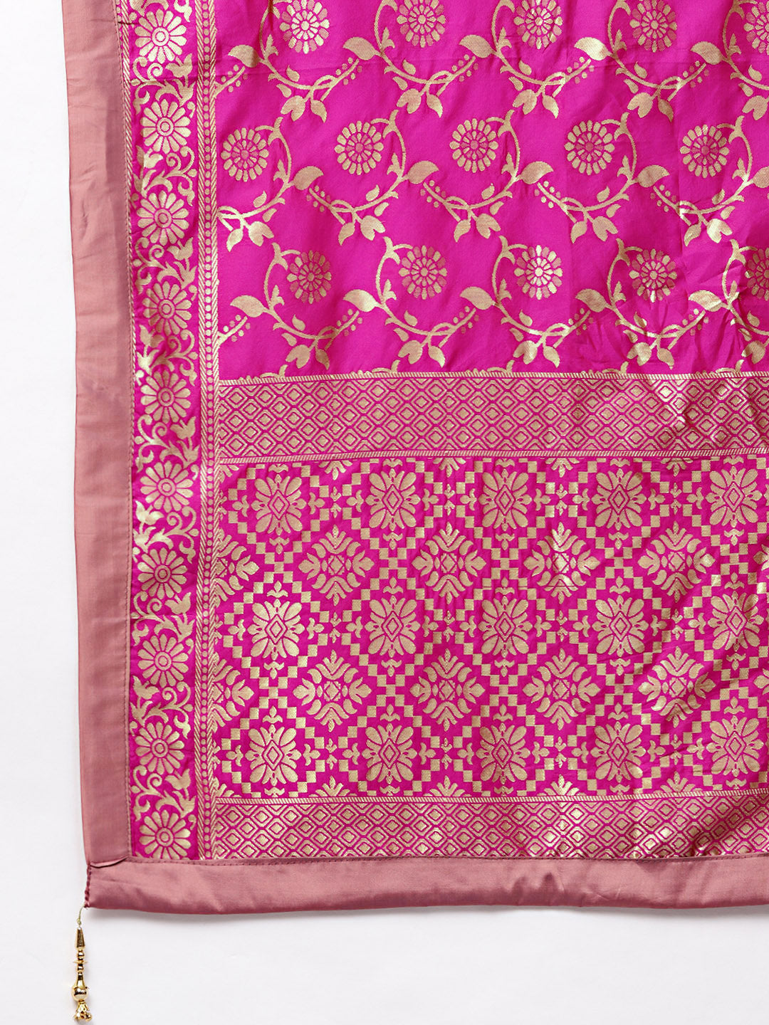 Silk Anarkali Kurta Gown with Banarasi Dupatta