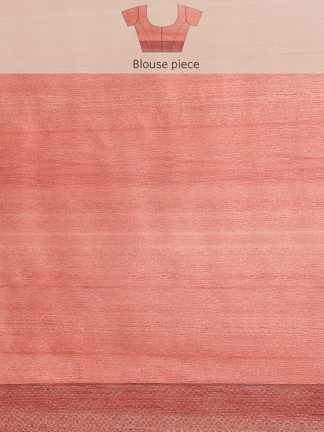 Pastel Peach Floral Digital Printed Silk Saree With Blouse